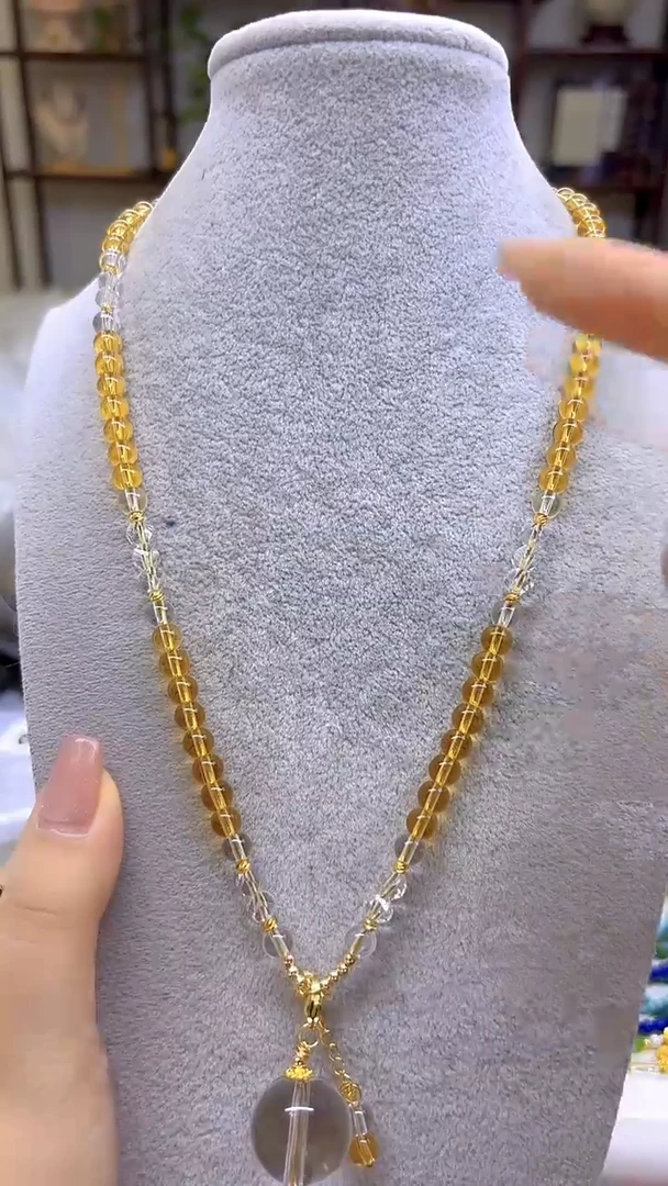 未镶嵌颈饰黄晶DIY款X568