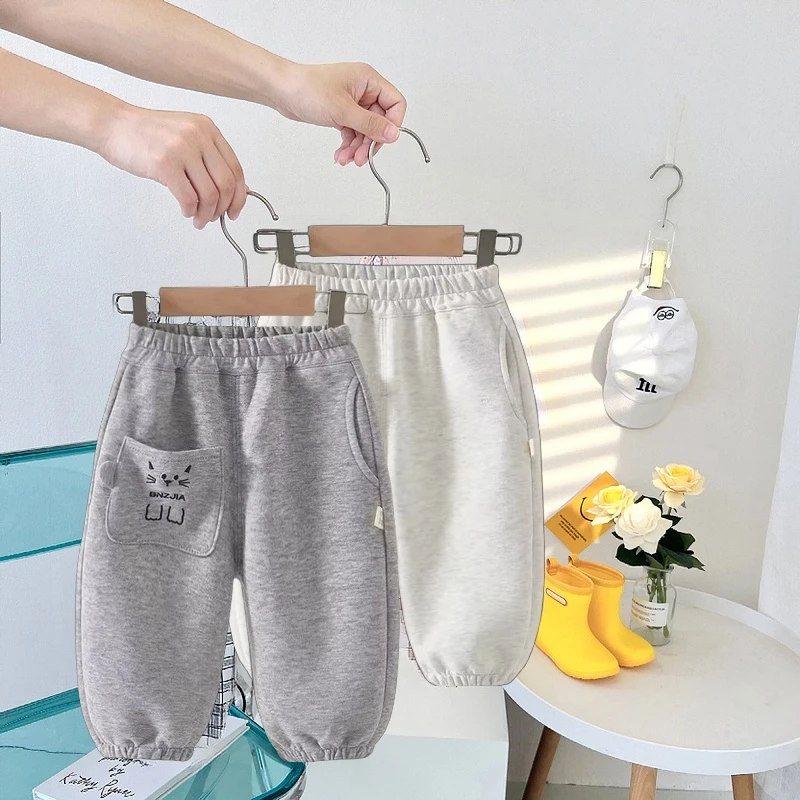 小童宝宝裤子春秋季儿童卫裤pp裤宽松版运动休闲裤男童女童长裤