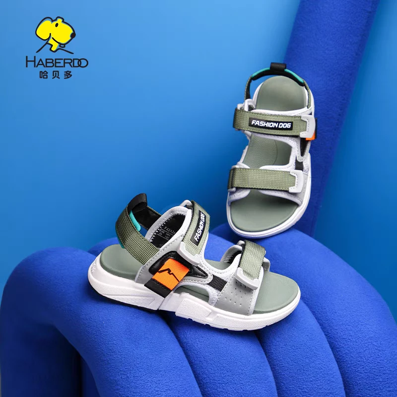 哈贝多男童凉鞋2025夏季新款中大童鞋子男孩软底防滑沙滩鞋