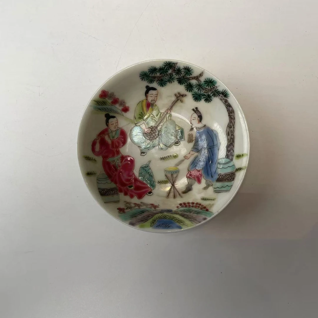 清雍正粉彩人物盘BY04X1227