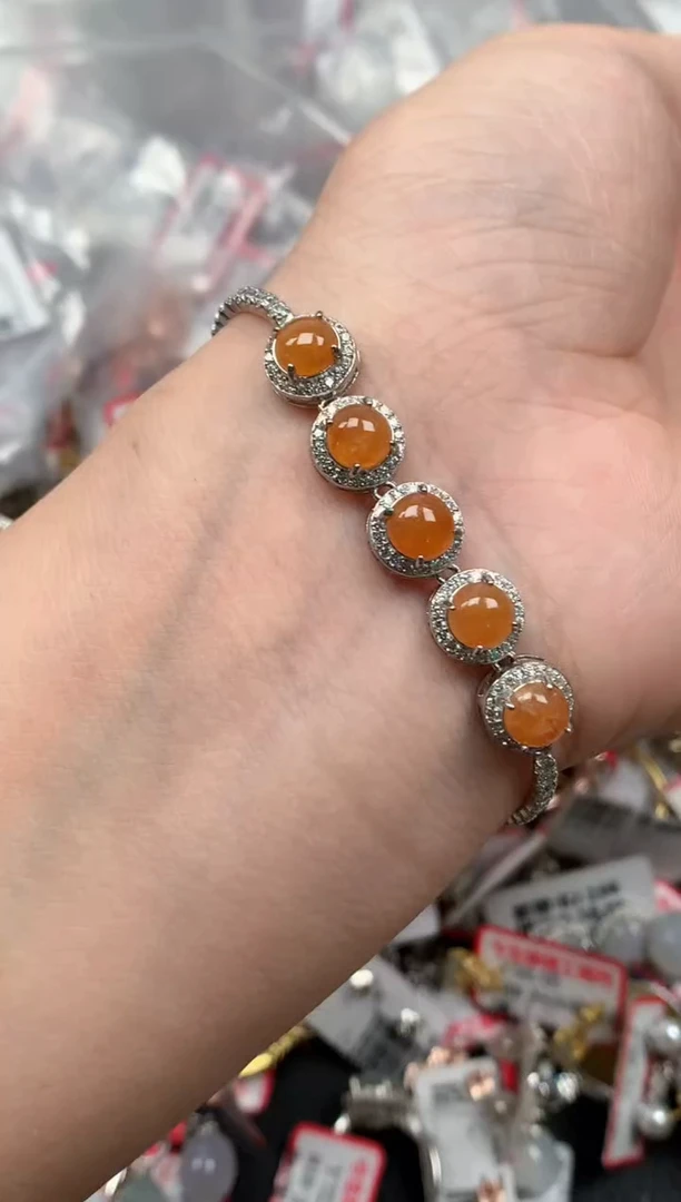 翡翠戒指银S925镶嵌天然A货缅甸翡翠