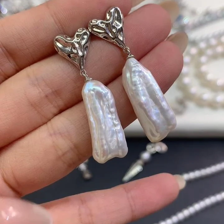 淡水珍珠耳饰-银S925镶嵌-多样性发其一-XT002|BZZ4