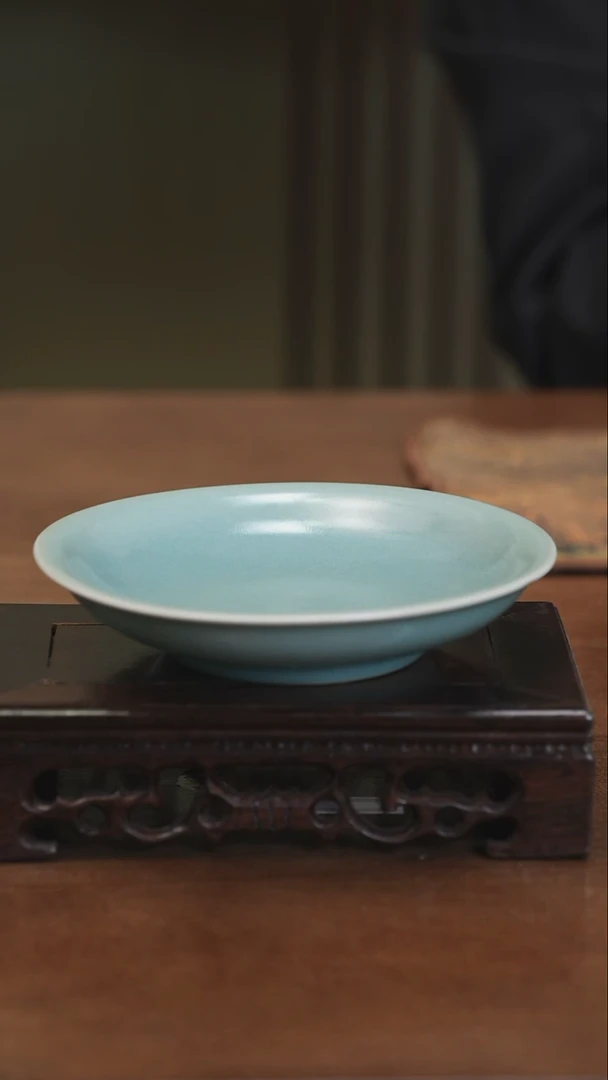 【闪购商品】清凉寺原产地仿古釉汝瓷小盘子