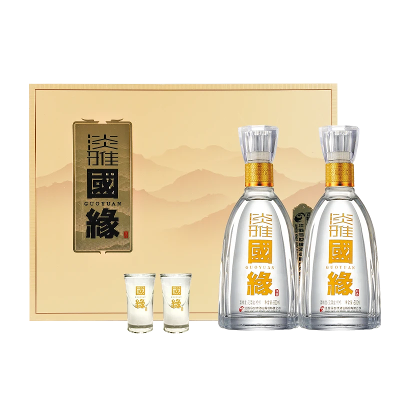 今世缘国缘淡雅礼盒42度500ml*2瓶商务宴请礼赠佳品纯粮酿造
