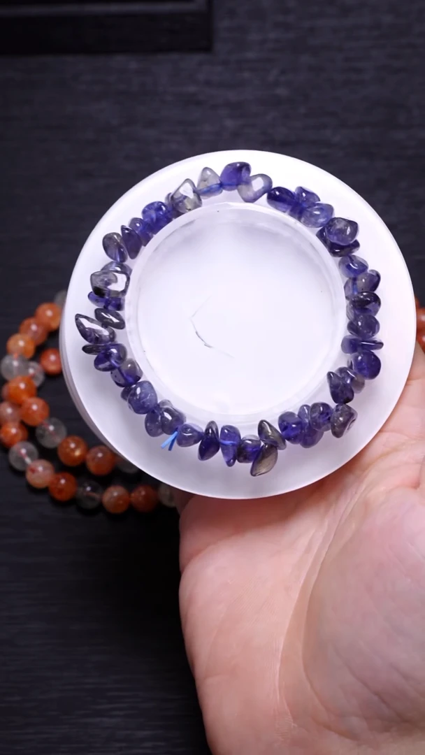 【闪购商品】堇青石A84堇青石随型手链未镶嵌多样性发其一