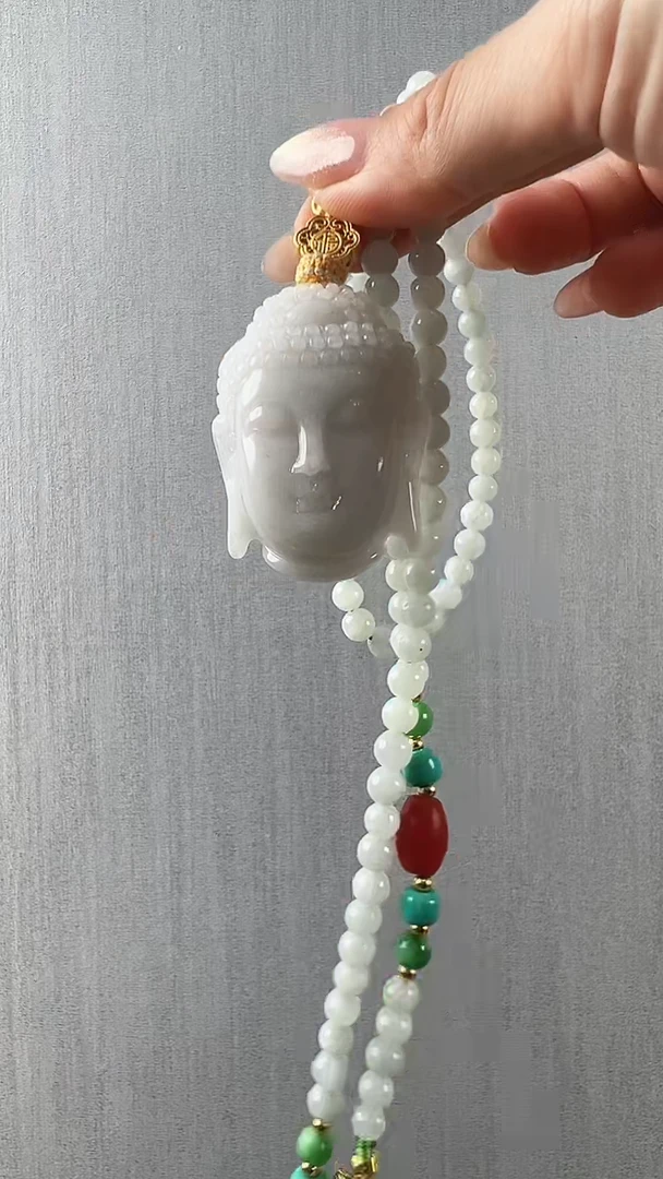 颈饰未镶嵌翡翠佛头