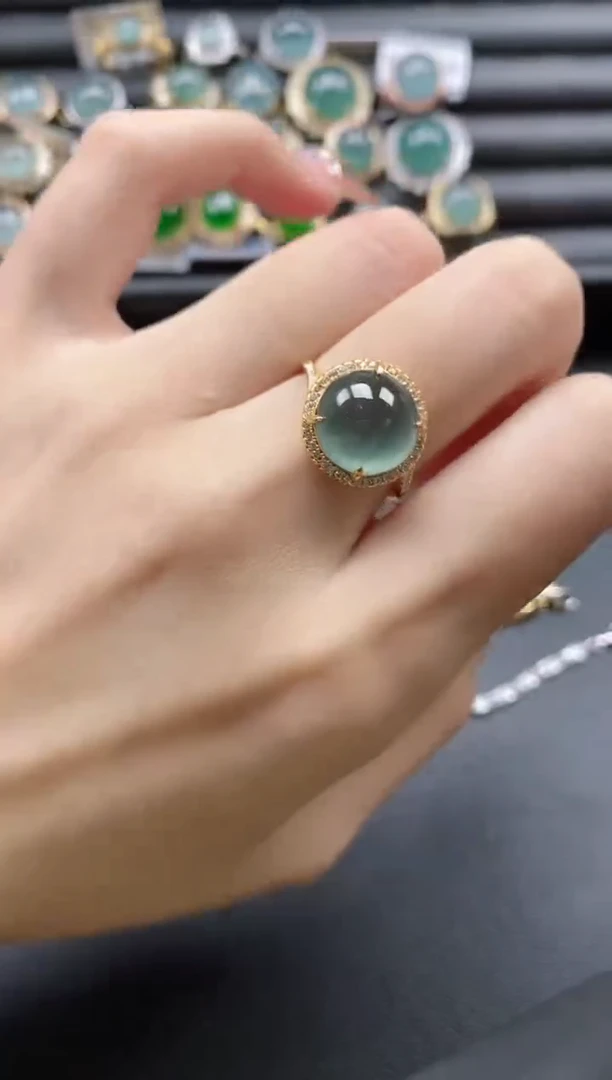 【闪购商品】翡翠戒指银S925镶嵌51151