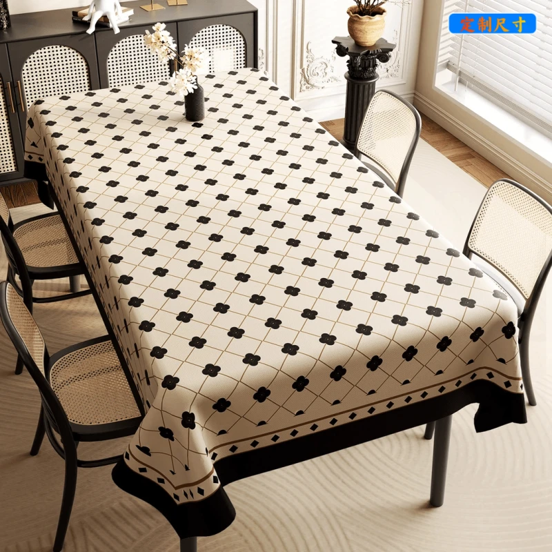 餐桌桌布防水防油免洗餐桌垫长方形pvc餐桌布轻奢高级感茶几台布