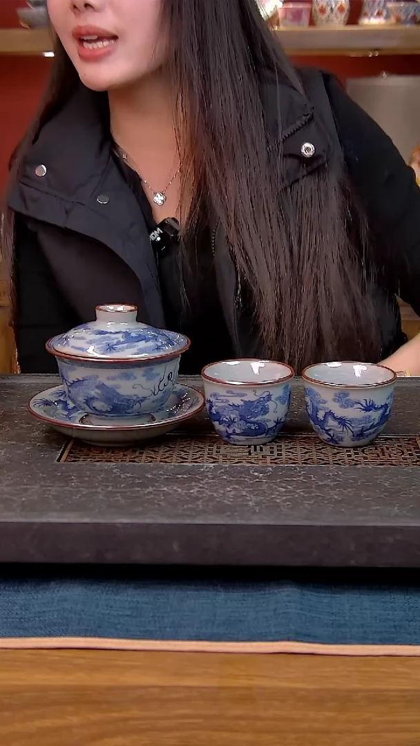 简装家用款3件套 老陶泥开片纹陶瓷茶具