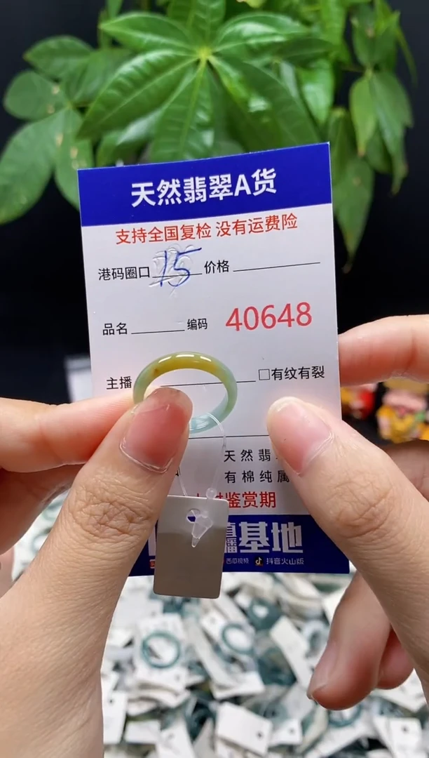翡翠戒指未镶嵌天然翡翠戒圈0648