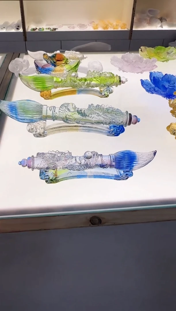 手工艺品琉璃文昌笔15厘米