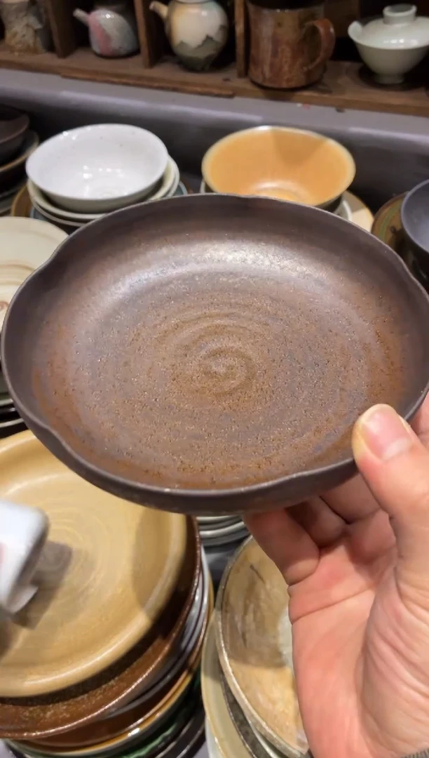 瓷片研*643金黑色壶承1个