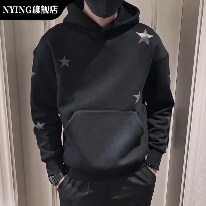NYING男运动衫2025年秋季流行连帽长袖潮流帅气夹克时尚高端上衣