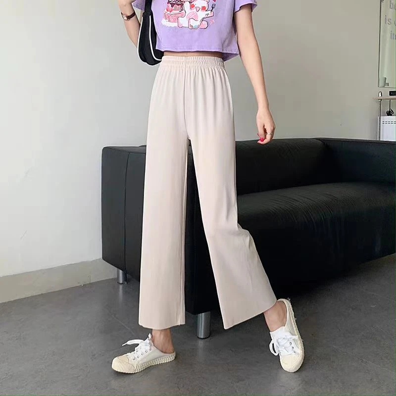 【清货】松紧腰宽松垂感百搭显瘦休闲裤KZ476