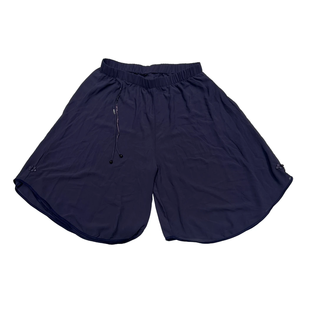 夏季清凉国风沙感速干透气宽松过膝盖纱裙裤