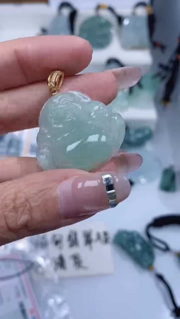 颈饰银S925镶嵌翡翠吊坠