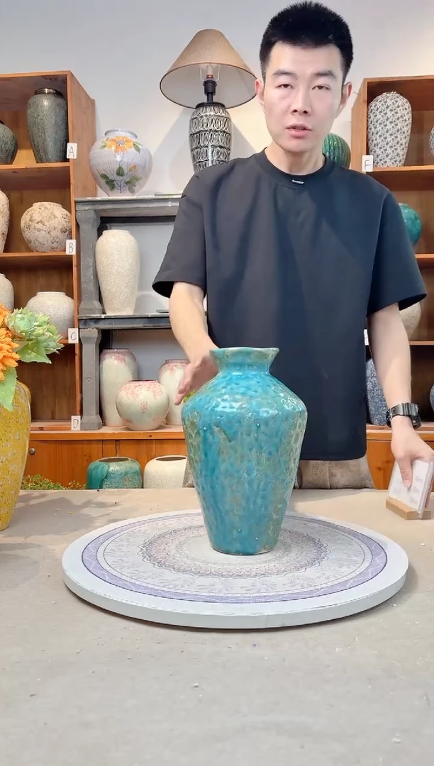瓶陶瓷花瓶  新品 彩陶 大号  正品