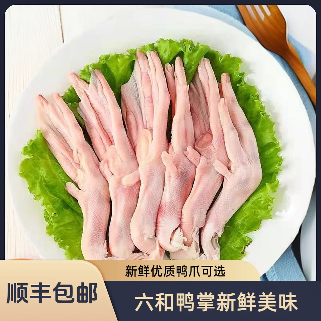 厂家直销顺丰发货六和批发鸭掌商用鸭掌鸭爪鸭脚鸭货冷冻鸭肉