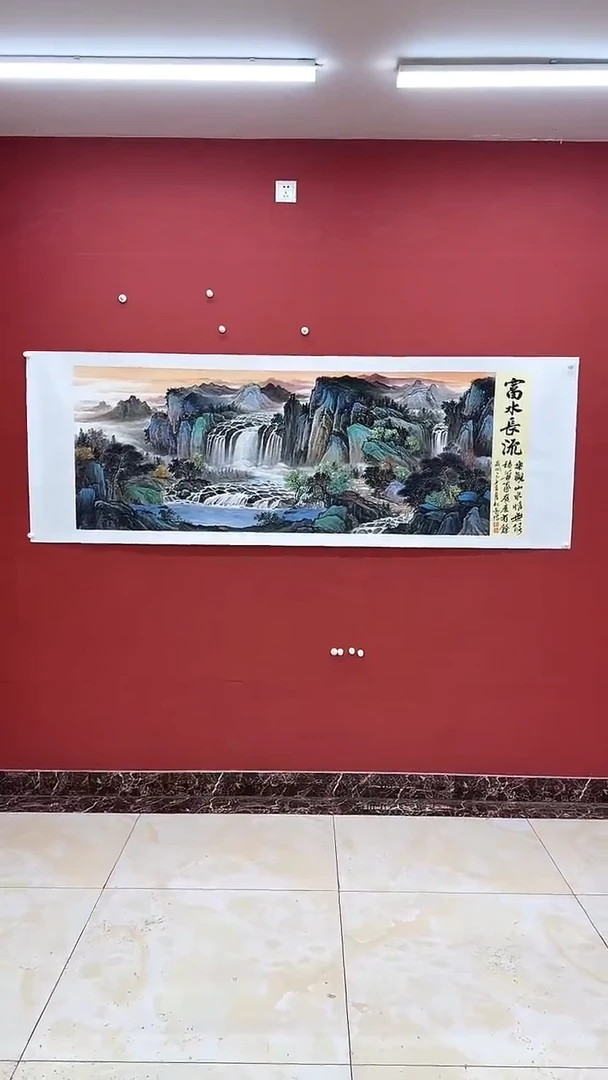 国画国画山水《富水长流》六尺12平尺