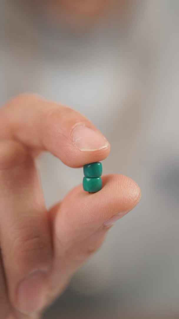 绿松石未镶嵌配珠松石对珠