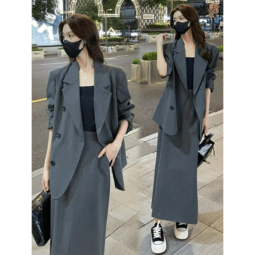 高级感西装套装裙女2025春季新款时尚气质西服外套半身裙两件套裙