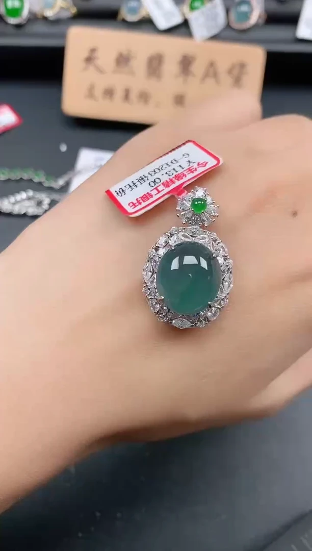银S925镶嵌戒指翡翠111111111