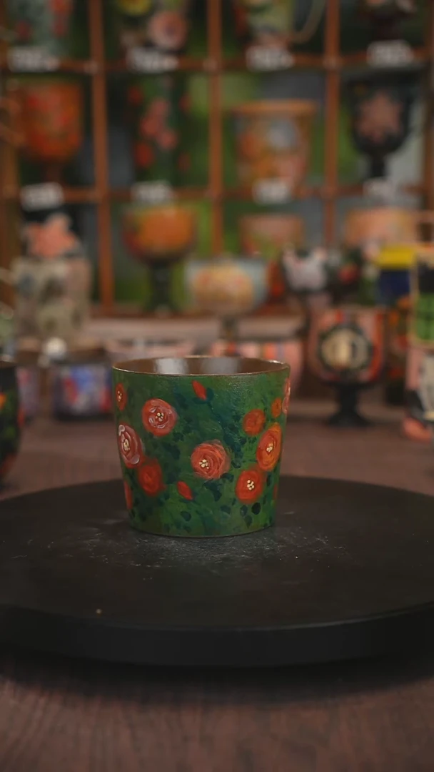 紫砂油画手绘釉下彩