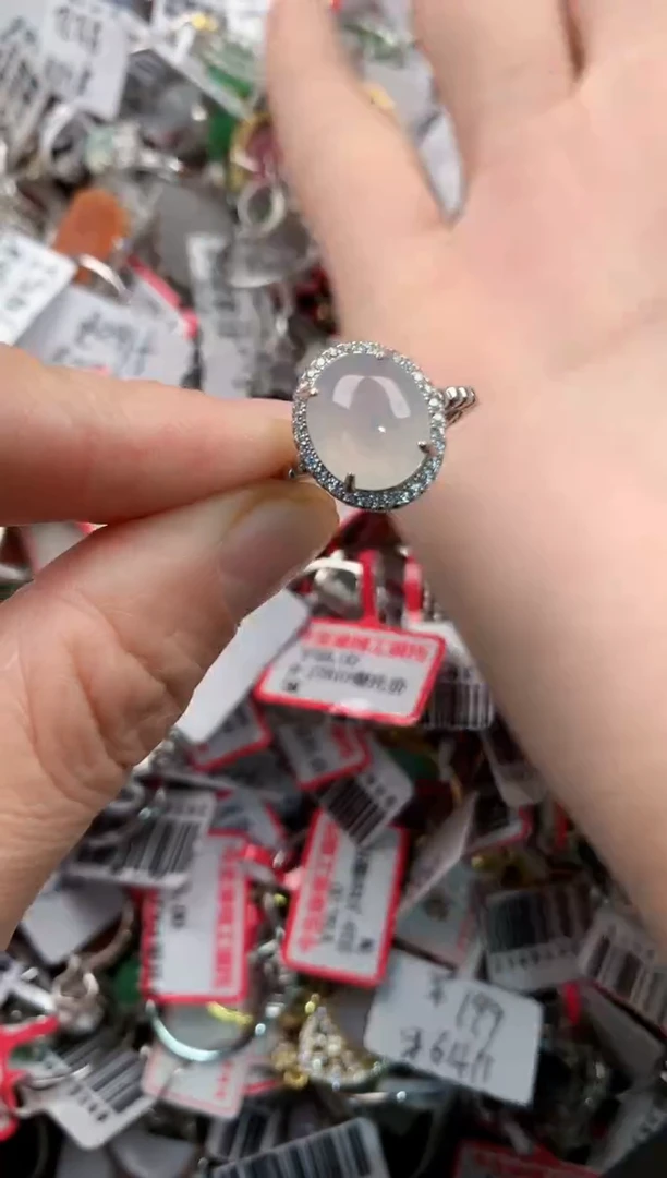 银S925镶嵌戒指翡翠77   2