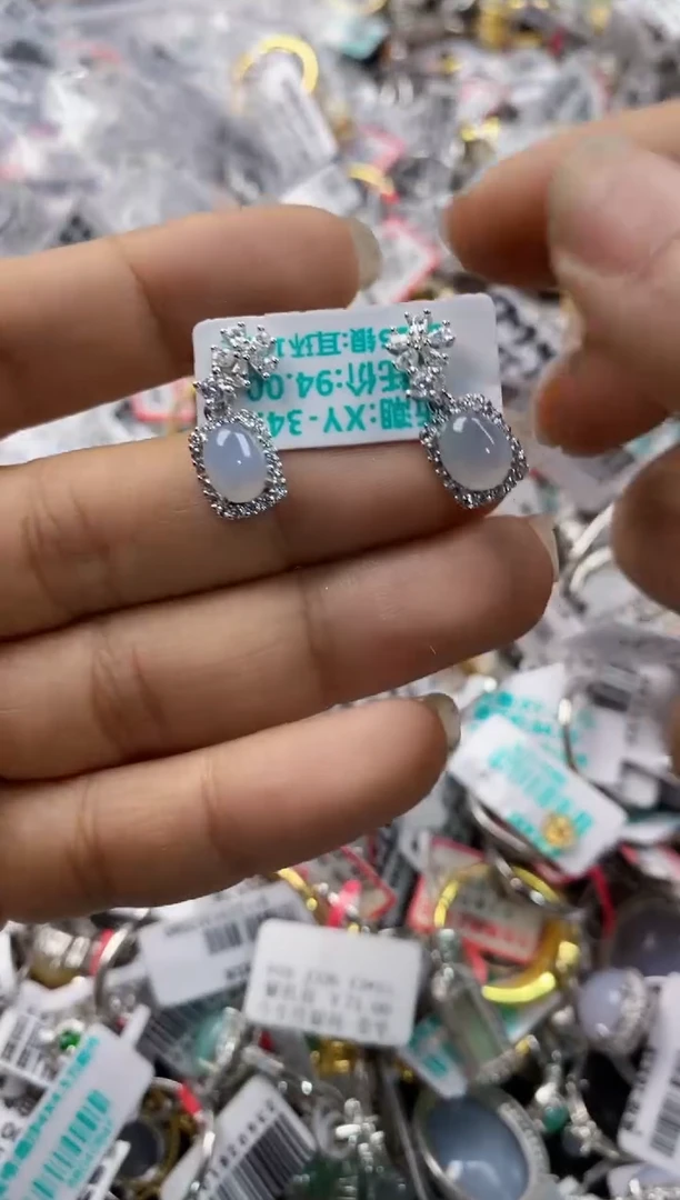 银S925镶嵌戒指翡翠999-----8