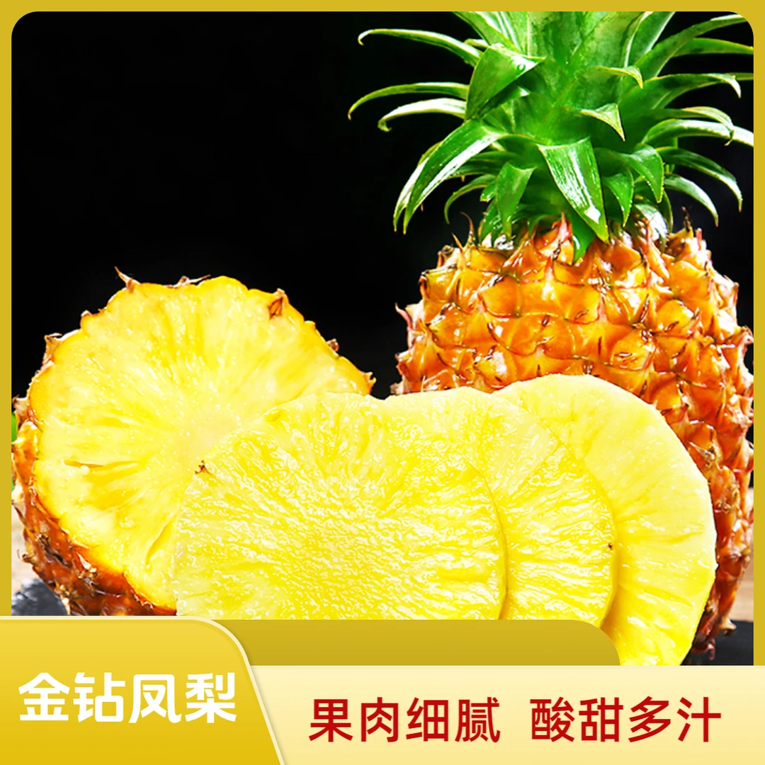 海南金钻凤梨新鲜热带水果酸甜多汁果园直发净重4.5/7.5斤