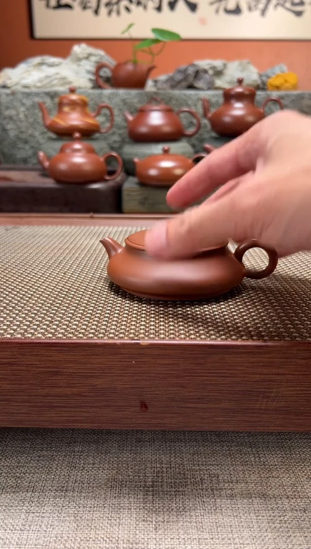 茶壶紫砂扁明炉 全手工超薄胎