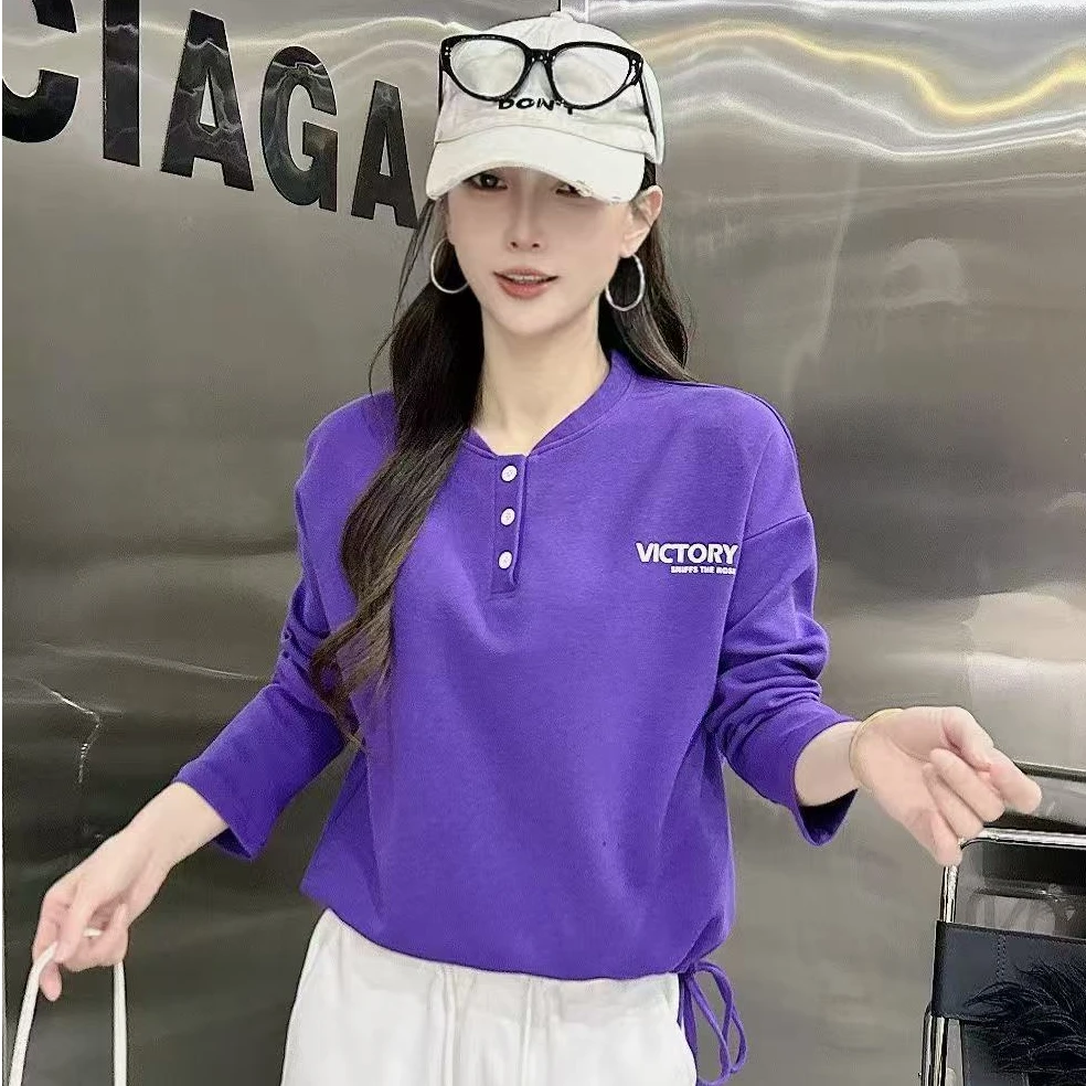 秋冬季休闲运动宽松套头女士洋气韩版显瘦卫衣030