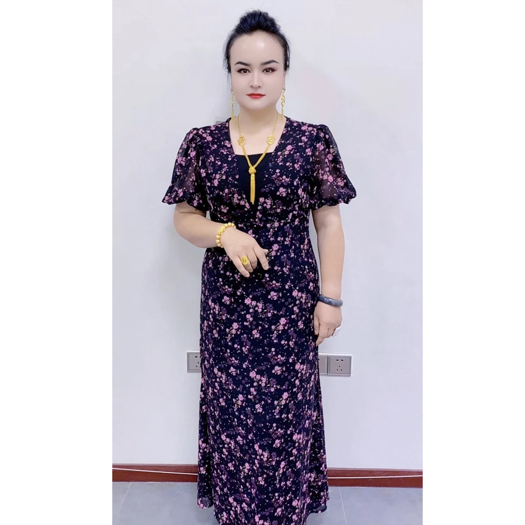 8009【艾里江包邮】新款时尚气质小碎花法式显瘦女装连衣裙