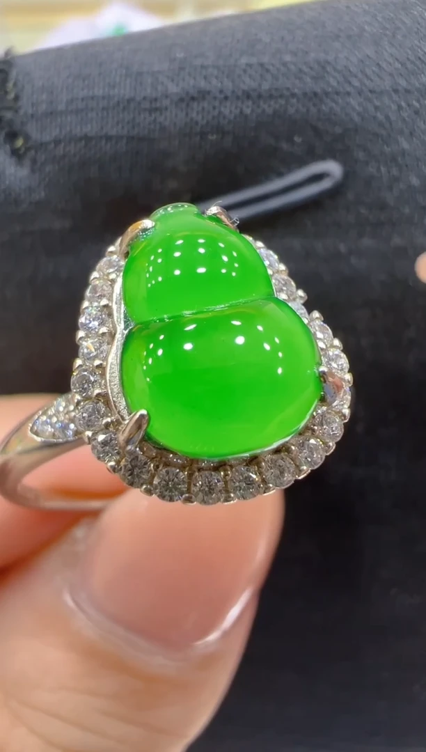 银S925镶嵌戒指翡翠多样性团购发一件