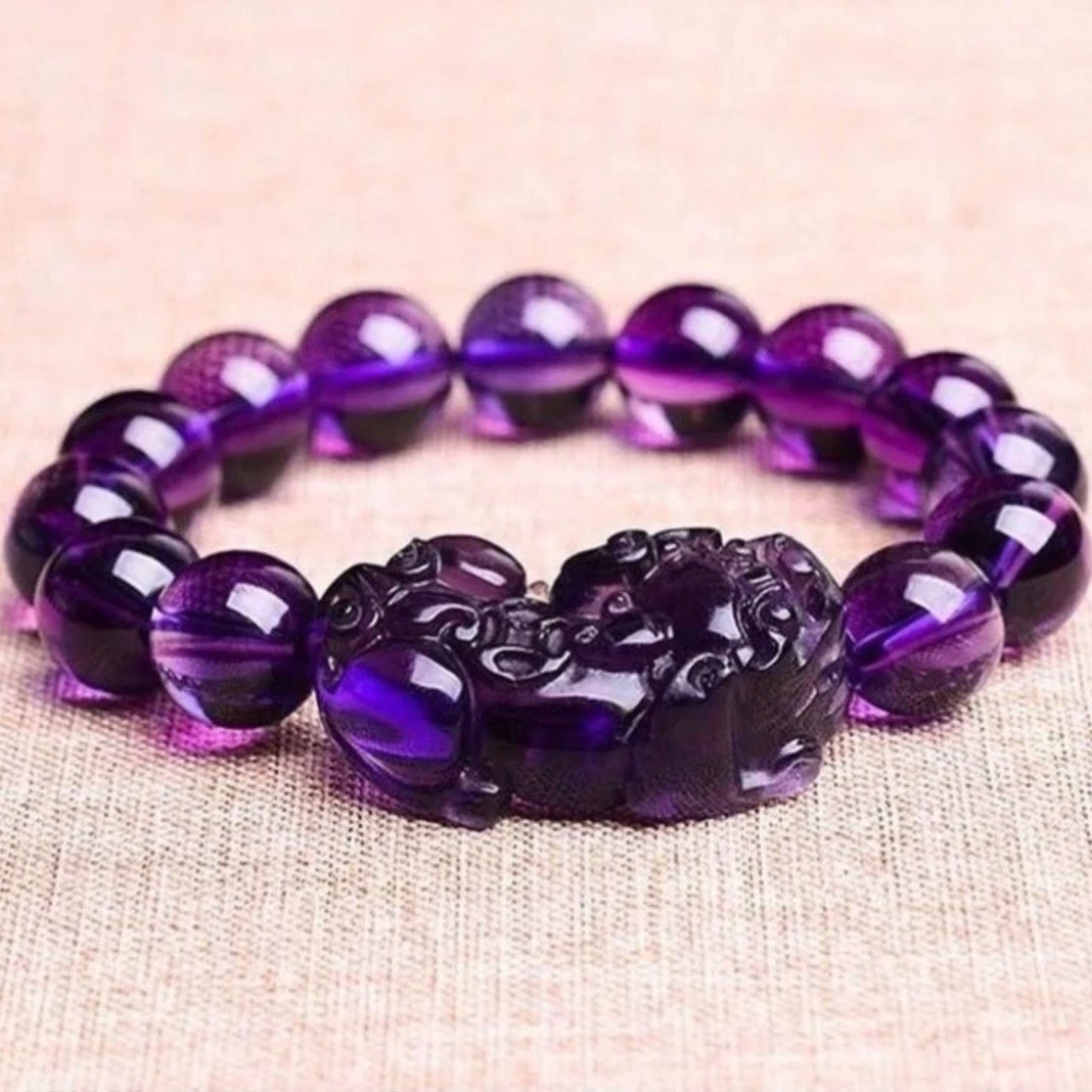 紫色貔貅手链百搭时尚男女同款ZD0612