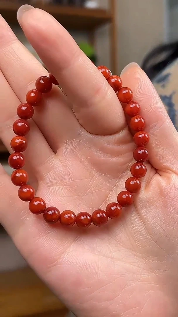 未镶嵌手串南红玛瑙圆珠