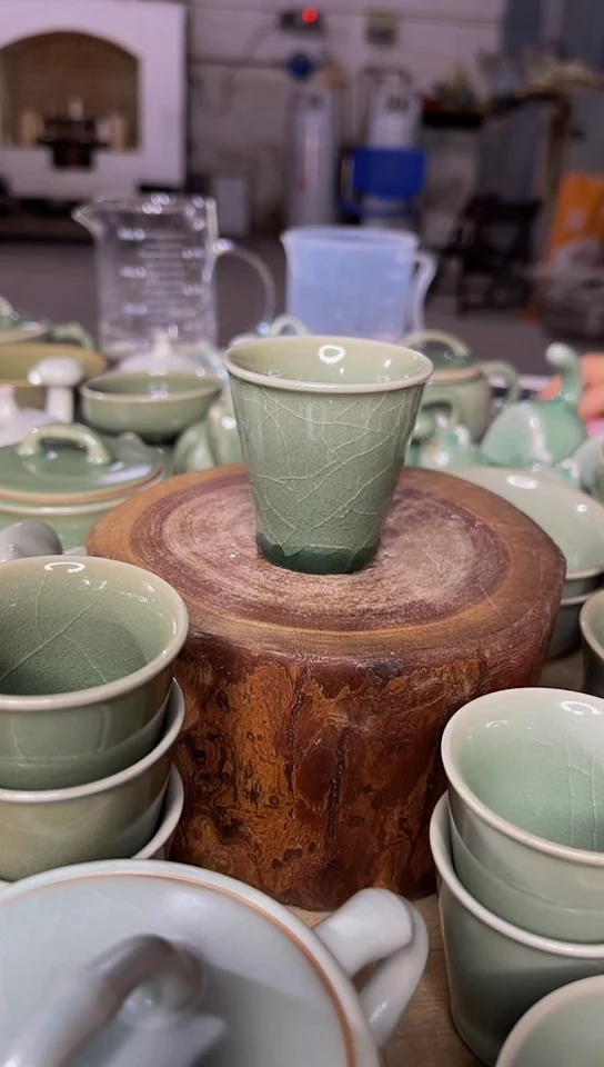 原生态原矿青绿小可乐杯