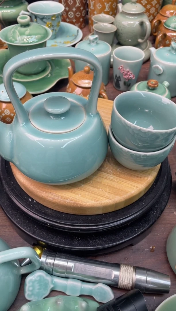纯手工1壶2杯 特价福利 微瑕 慧仙青瓷
