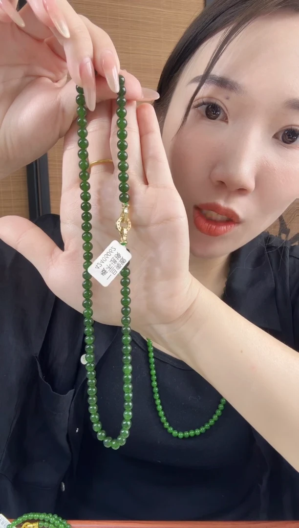 和田玉（碧玉）未镶嵌颈饰6无矿锁骨链