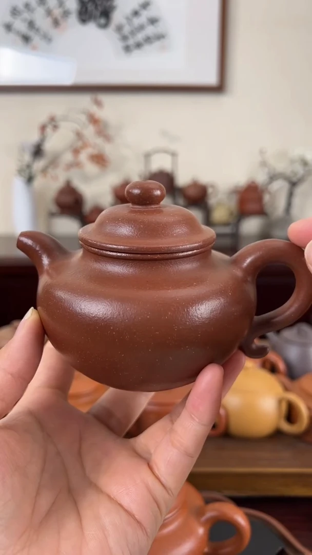 【闪购商品】紫砂茶壶红降坡莲子壶260CC