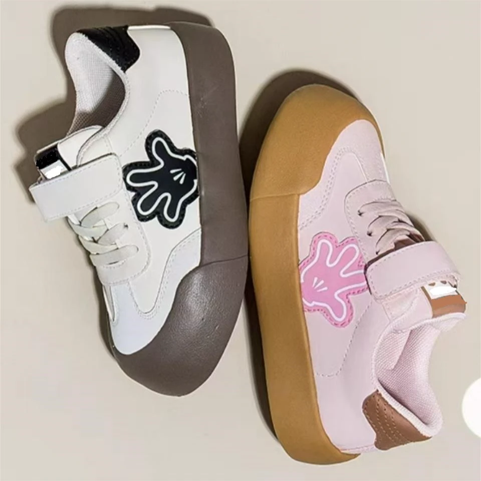 泡妈童鞋   2025春季儿童休闲男童女童时尚板鞋2418897