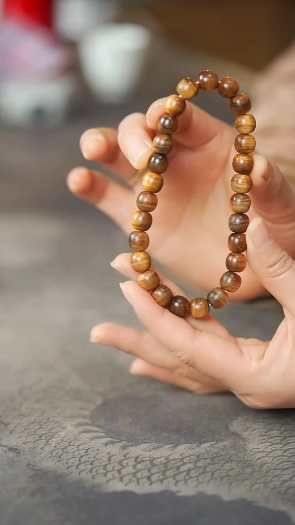 柏木（崖柏）淳化黑油雷击料香料藏品级9.5/10MM单圈