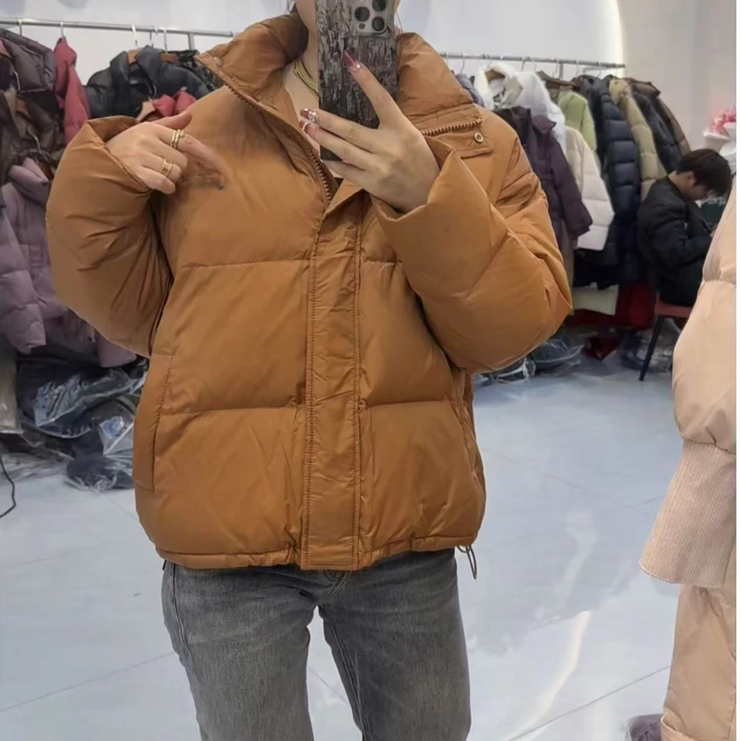 羽绒服女短款冬季新款时尚韩版立领小个子爆款加厚白鸭绒外套