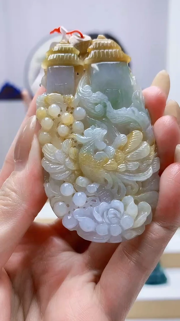 未镶嵌定制翡翠4812MM-毛货挂件167