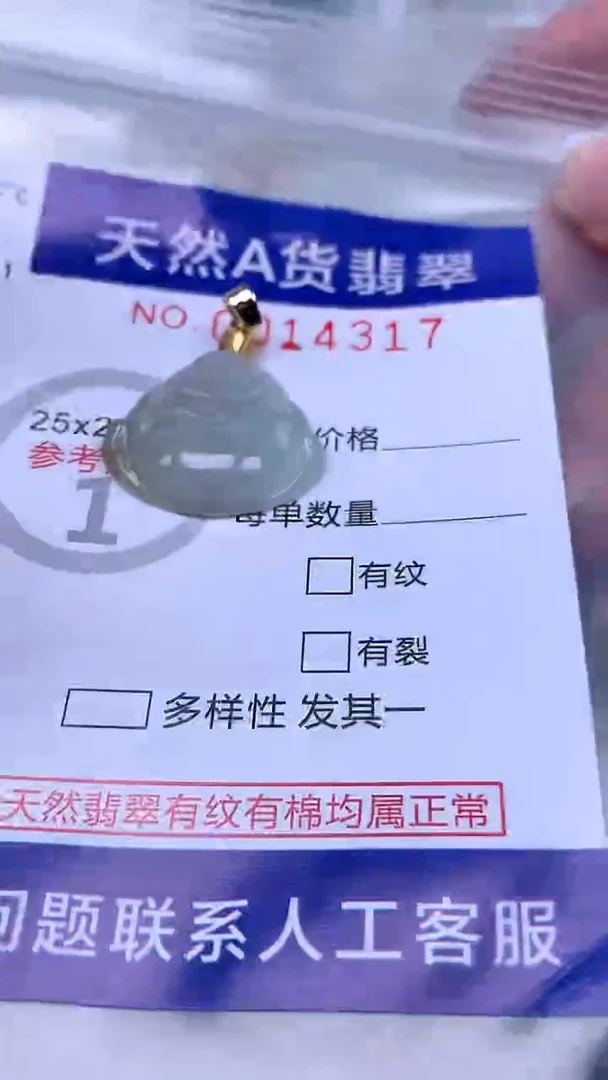 翡翠未镶嵌吊坠(不含链)1