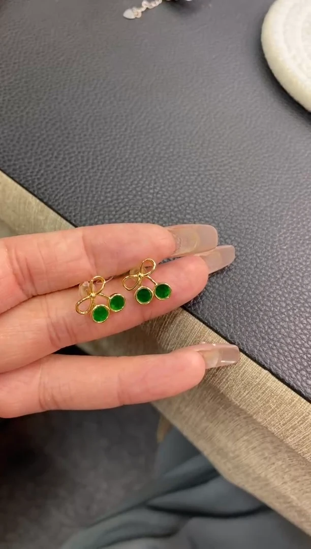 颈饰银S925镶嵌翡翠净货14066