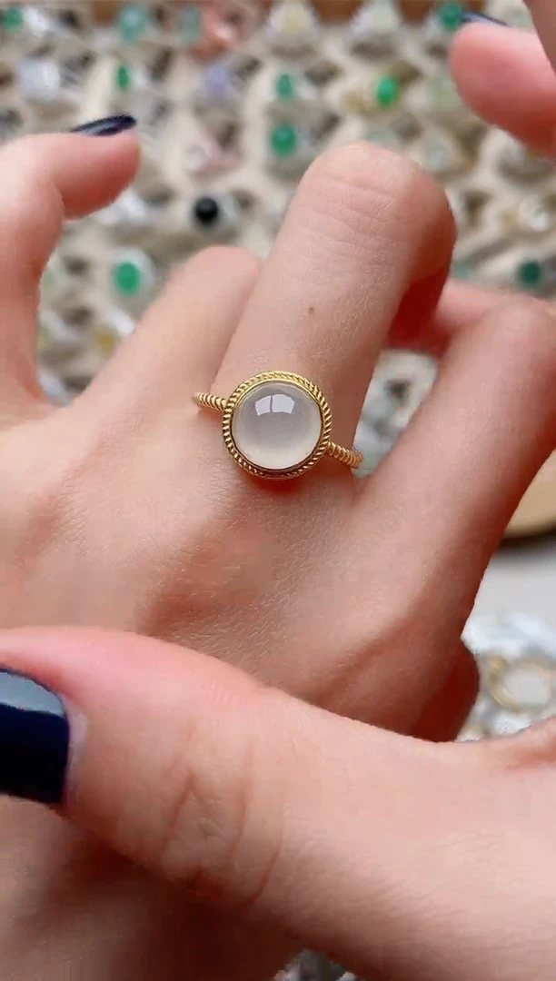 【闪购商品】翡翠戒指银S925镶嵌.........