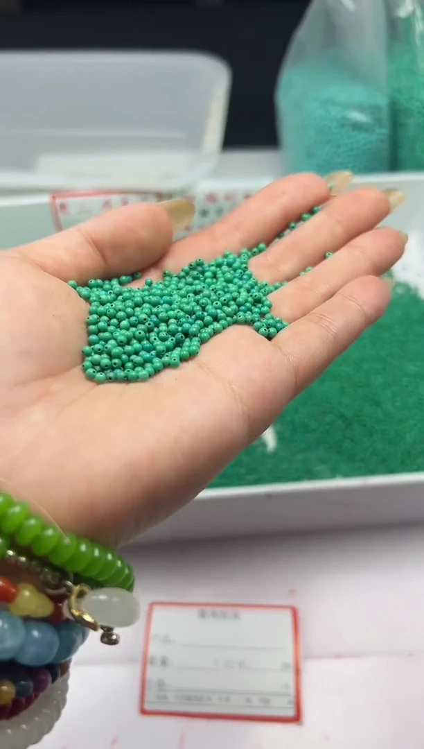 未镶嵌颈饰玛瑙/玉髓w411高瓷绿*松2mm*100颗