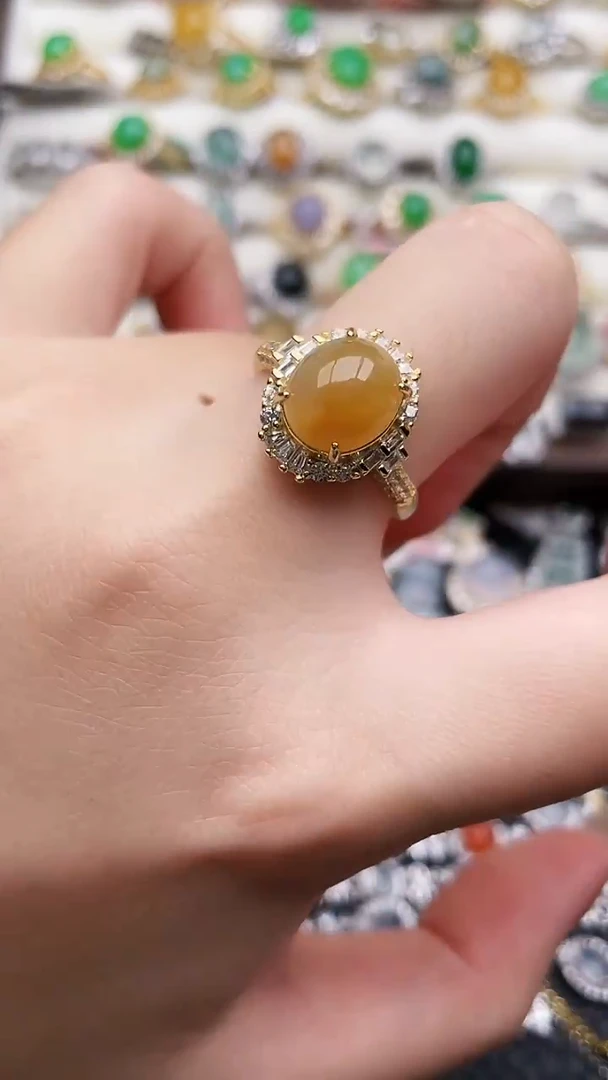 银S925镶嵌戒指翡翠79