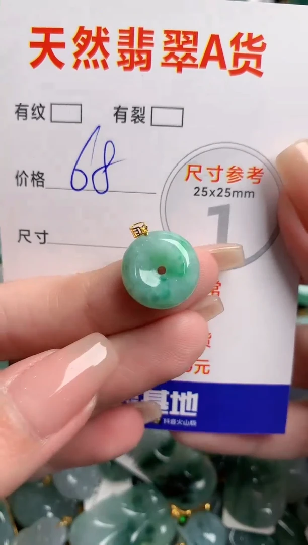 翡翠18K金镶嵌颈饰14007240